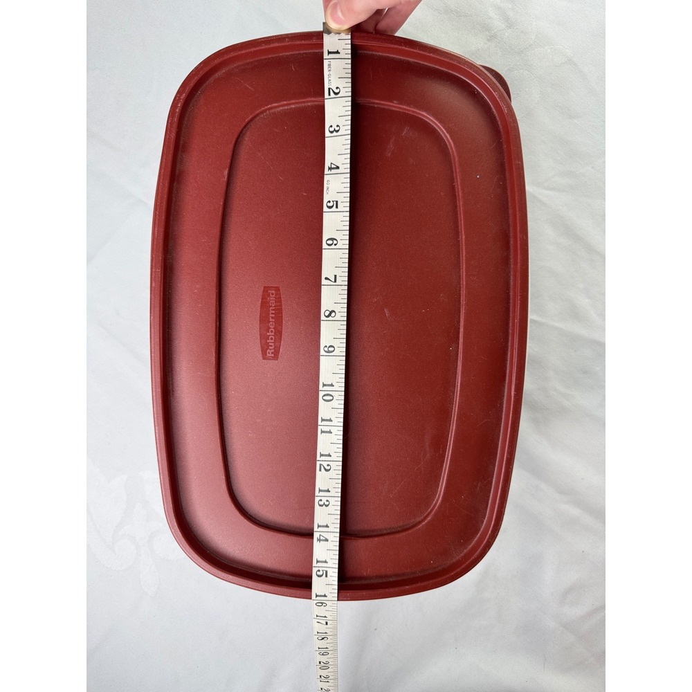Rubbermaid TakeAlongs 40 Cup 9.4L Large Food Storage Container Red Lid Clear